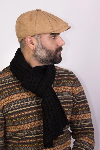 Kışlık Erkek Peaky Blinders İngiliz Driver Kasket Camel 7404 - 4