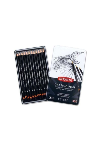 Graphic Pencils 12'li Set Teneke Kutu (34215)