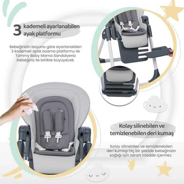 TommyBaby Premium Lüx Mama Sandalyesi - 8