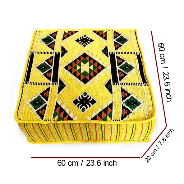 Shark Anatolia Şark Köşesi Masası Puf Kilim Sarı - 2