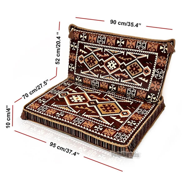 Shark Anatolia Anadolu Şark Köşesi Tekli Sedir Takımı Kahve - Resim 3