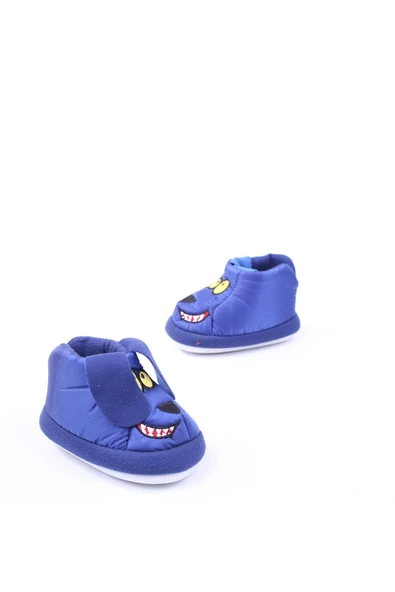 Dr Terlik 689 Erkek Çocuk Lacivert Emoji Desenli Ev-Halı Ayakkabısı - 2