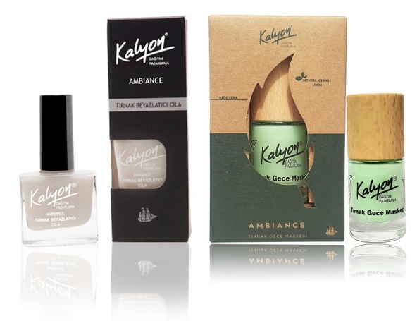 Kalyon Tırnak Beyazlatıcı Cilai+Kalyon Bitkisel Tırnak Gece Maskesi 11 Ml - 1