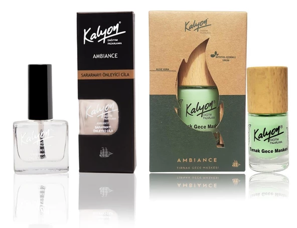 Kalyon Sararmayı Önleyici+Kalyon Bitkisel Tırnak Gece Maskesi 11 Ml - 1