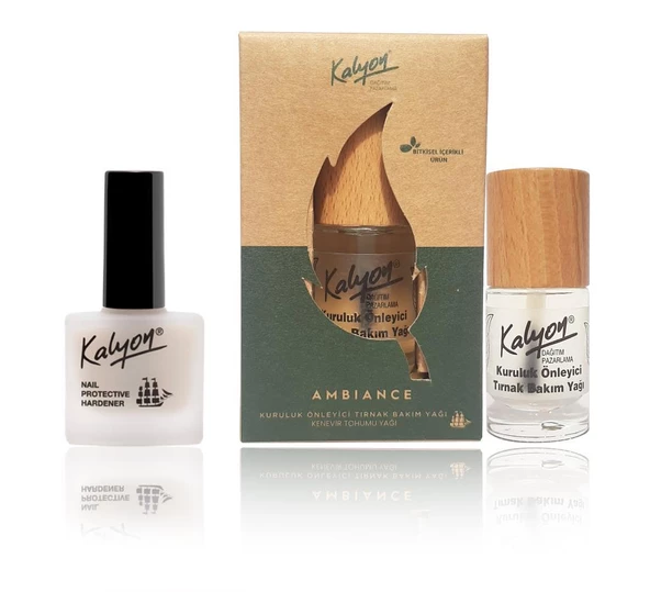 Kalyon Tırnak Sertleştirici+Kalyon Bitkisel Kuruluk Önleyici Tırnak Bakım Yağı Kenevir Tohumu Yağı 11 Ml ürün görseli 1