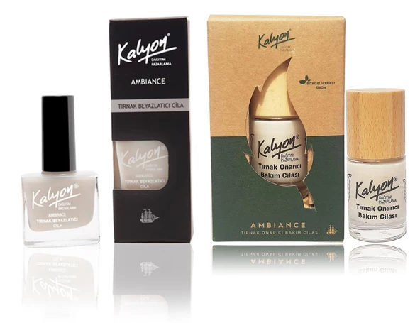Kalyon Tırnak Beyazlatıcı Cilai+Kalyon Bitkisel Tırnak Onarıcı Bakım Cilası 11 Ml ürün görseli 1