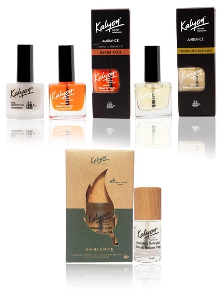 Kalyon Tırnak Sertleştirici+Bakım Yağı+Et Temizleyici+Kalyon Bitkisel Kuruluk Önleyici Tırnak Bakım Yağı Kenevir Tohumu Yağı 11 Ml ürün görseli 1