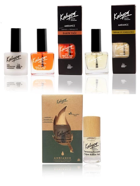 Kalyon Tırnak Sertleştirici+Bakım Yağı+Et Temizleyici+Kalyon Bitkisel Yıpranmış Tırnaklar Yoğun Bakım Yağı 11 Ml ürün görseli