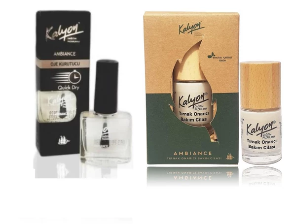 Kalyon Oje Kurutucu Fırçalı+Kalyon Bitkisel Tırnak Onarıcı Bakım Cilası 11 Ml ürün görseli