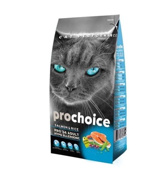 Prochoice Pro 34 Somonlu ve Pirinçli Yetişkin Kedi Maması 2 KG - 2