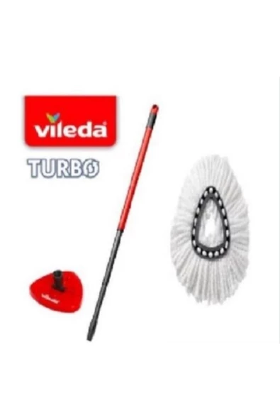 Vileda Turbo Sap + Üçgen Başlık + Mikrofiber Püskül