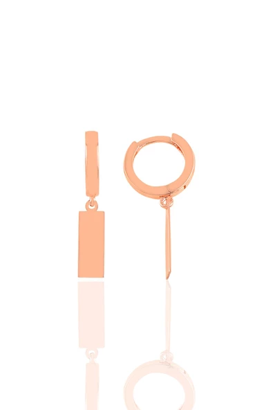 Gümüş  diktörgen modeli küpe ürün görseli