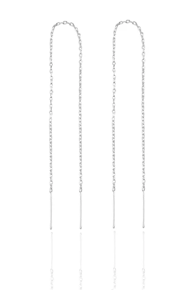 Gümüş zincir küpe - 2