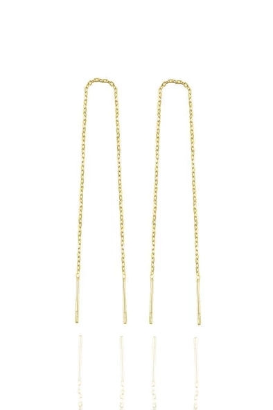 Gümüş zincir küpe - 3