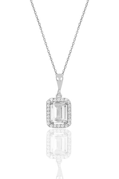 Gümüş rodyumlu baget taşlı üçlü set SGTL11564RODAJ - 2