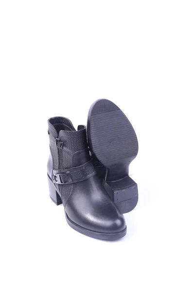 Venüs 1950903K Kadın Siyah 6 cm Topuk Termo Taban Deri Bot - 5