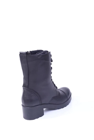 Darkwood 8471 Siyah Hakiki Deri Termo Taban Kadın Bot - 3