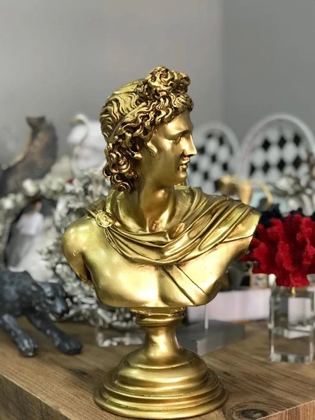 Apollo Büst Büyük Boy Heykel - 6