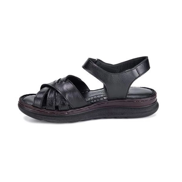 VENÜS 22981709 ORTOPEDİK CIRTLI DERİ KADIN SANDALET - 6