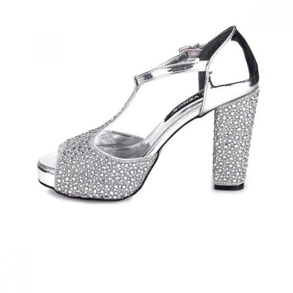 VENÜS 22240361PLATFORM TOPUK BURNU AÇIK ABİYE KADIN SANDALET - 8