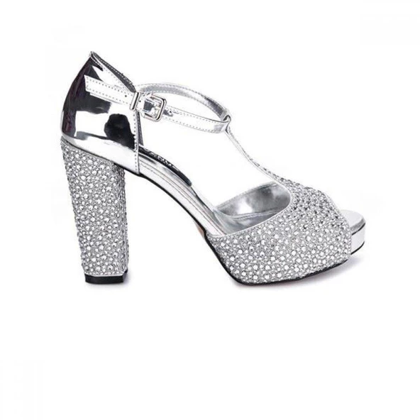 VENÜS 22240361PLATFORM TOPUK BURNU AÇIK ABİYE KADIN SANDALET - 6