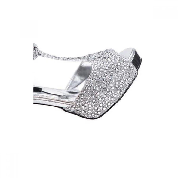 VENÜS 22240361PLATFORM TOPUK BURNU AÇIK ABİYE KADIN SANDALET - 9