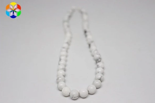 Havlit Taşı Kolye 8 mm Kehribar Klipsli - 3