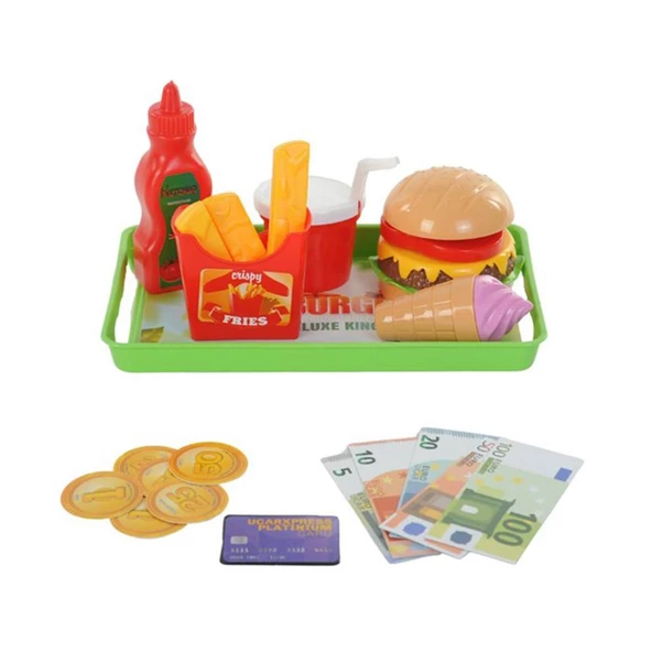 Kutulu Hamburger Restorantı Yazar Kasa Seti - 2