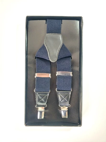 JANTİ PANTOLON ASKISI UNISEX 3,5 CM PETEK DOKULU DERİ MALZEMELİ METAL APARATLI - 3