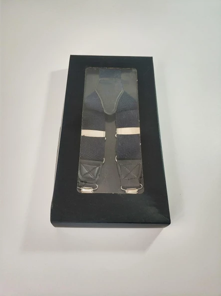 JANTİ PANTOLON ASKISI UNISEX 3,5 CM PETEK DOKULU DERİ MALZEMELİ METAL APARATLI - 5