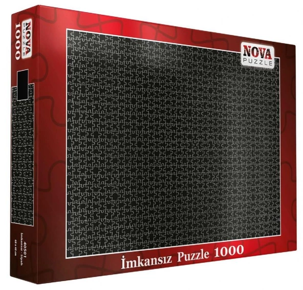 Nova Puzzle 1000 Parça İmkansız Puzzle - Siyah - Fantastik Kesim - Resim 2
