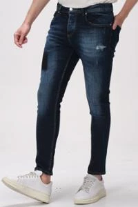 Erkek Skinny Fit Taş Yıkamalı Likralı Jean Kot Pantolon - 9