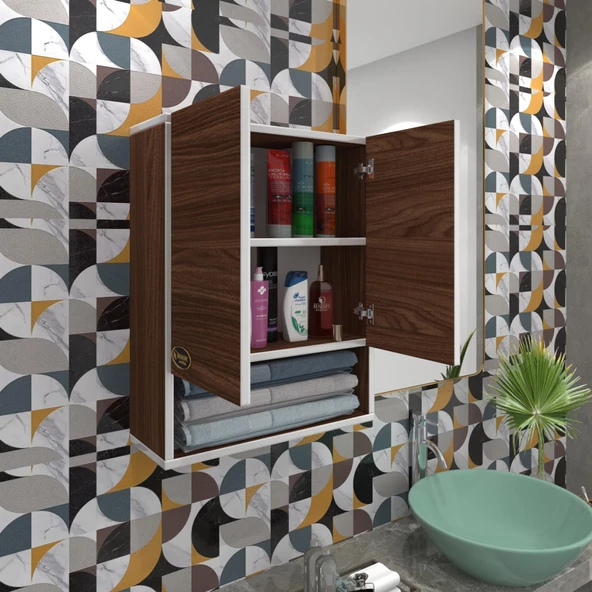 Kenzlife banyo ecza dolabı bakunin cvz 60*40*20 mutfak (m)üst arkalıklı alt arkalıksız ürün görseli