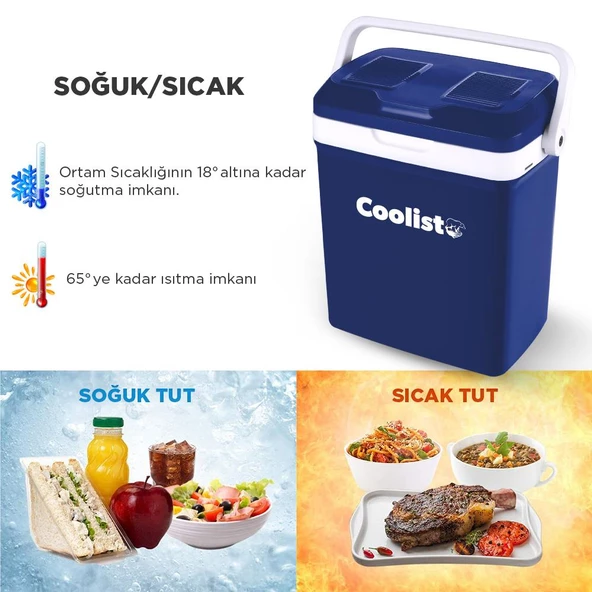 Coolist Clt18 12Volt/220Volt Ac/Dc 18 Litre Sıcak/Soğuk Oto Buzdolabı - 3