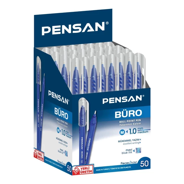 Pensan Büro 50 Li Tükenmez Kalem Mavi Siyah Kırmızı Seçenekli - 5