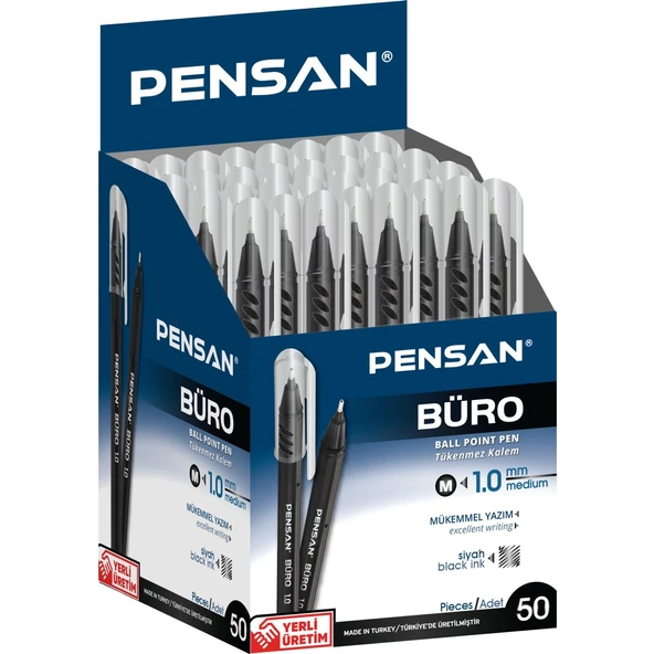 Pensan Büro 50 Li Tükenmez Kalem Mavi Siyah Kırmızı Seçenekli - 4