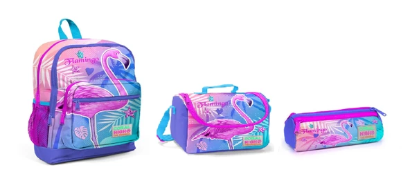 Coral High Flamingo Beslenme Okul Çantası + Kalemlik Seti - 2