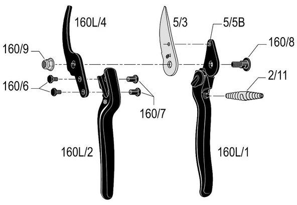 Felco 160L Budama Makası 22cm Sağ By-Pass - 2