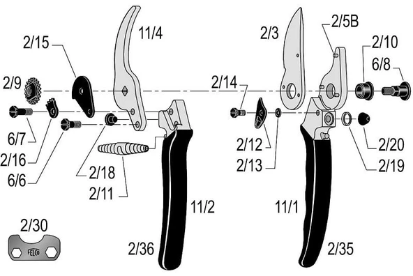 Felco 11 Budama Makası 21cm Sağ By-Pass - 2
