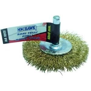 Hawk 60*8mm Sarı Telli Pimli Daire Fırçalar // HA10131