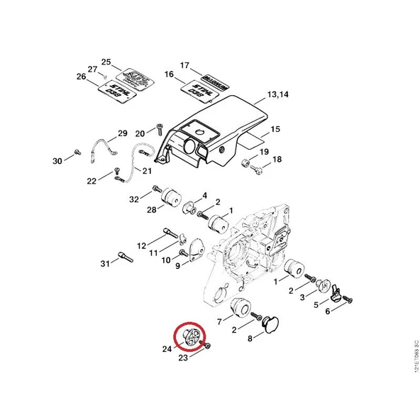 Stihl 1118-791-7305 Amortisör Tapası - Stihl 038 - 3