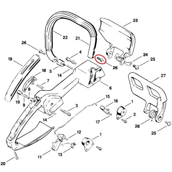 Stihl 9048-216-1010 Tutma Kol Vidası M5x18 - Stihl MS720 - 2