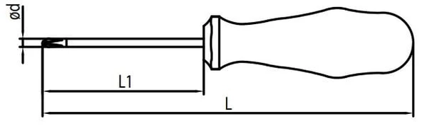 Elta 4170 Yıldız Uçlu Tornavida Opak Seri 3x60mm - 2