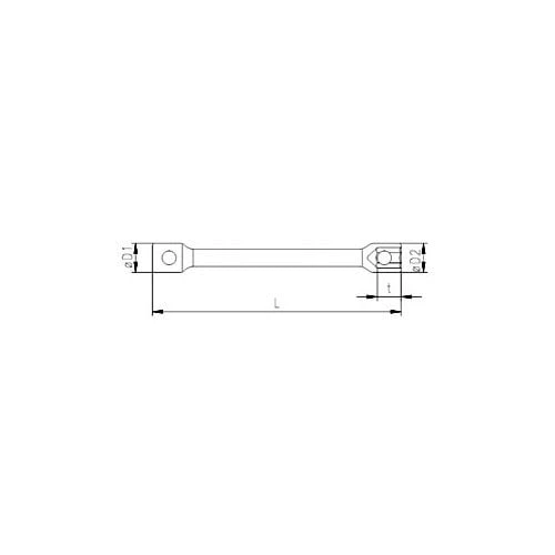 İzeltaş 1870 Ağır Tip Bijon Anahtarı İki Ağız Uzun 27x30mm - 2