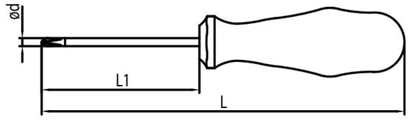 Elta 4170 Yıldız Uçlu Tornavida Opak Seri 4.5x80mm - 4