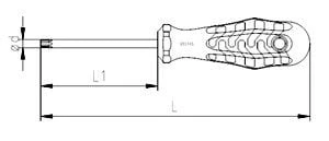 İzeltaş 4776 Delikli Torx Uçlu Tornavida 4.5x100mm TR25 - 4