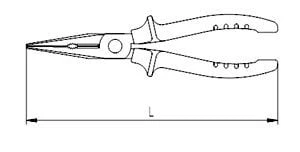 İzeltaş 3225 Uzun Kargaburun Eğri Uçlu Opak 200mm 8'' - 2
