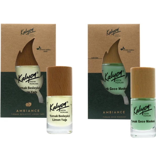 Kalyon Bitkisel Tırnak Besleyici Limon Yağı 11 Ml+Tırnak Gece Maskesi 11 Ml - 1