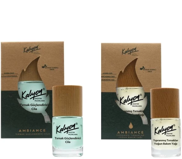 Kalyon Bitkisel Tırnak Güçlendirici Cila 11 Ml+Yıpranmış Tırnaklar Yoğun Bakım Yağı 11 Ml ürün görseli 1