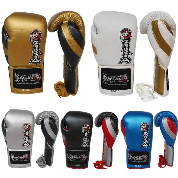 DragonDo 30382-P Profi Bağcıklı Profesyonel Boks Eldiveni - 4